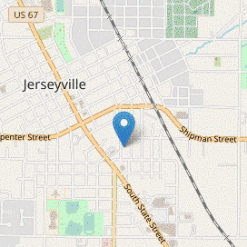 Map of Updike's Jerseyville Gas Service
