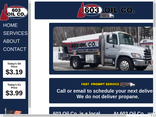 603 Oil Co, NH screenshot